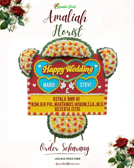 Papan Bunga Pernikahan Pendawa